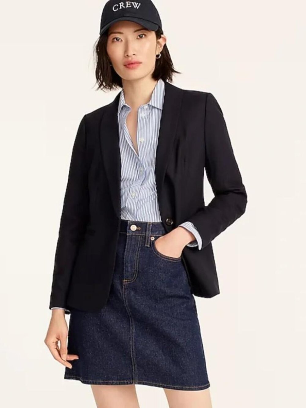NWT J. Crew Navy Blue Parke Blazer in Wool Flannel 4P